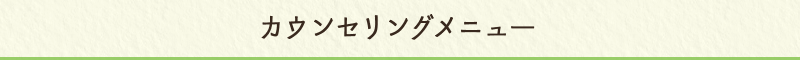 カウンセリングメニュー